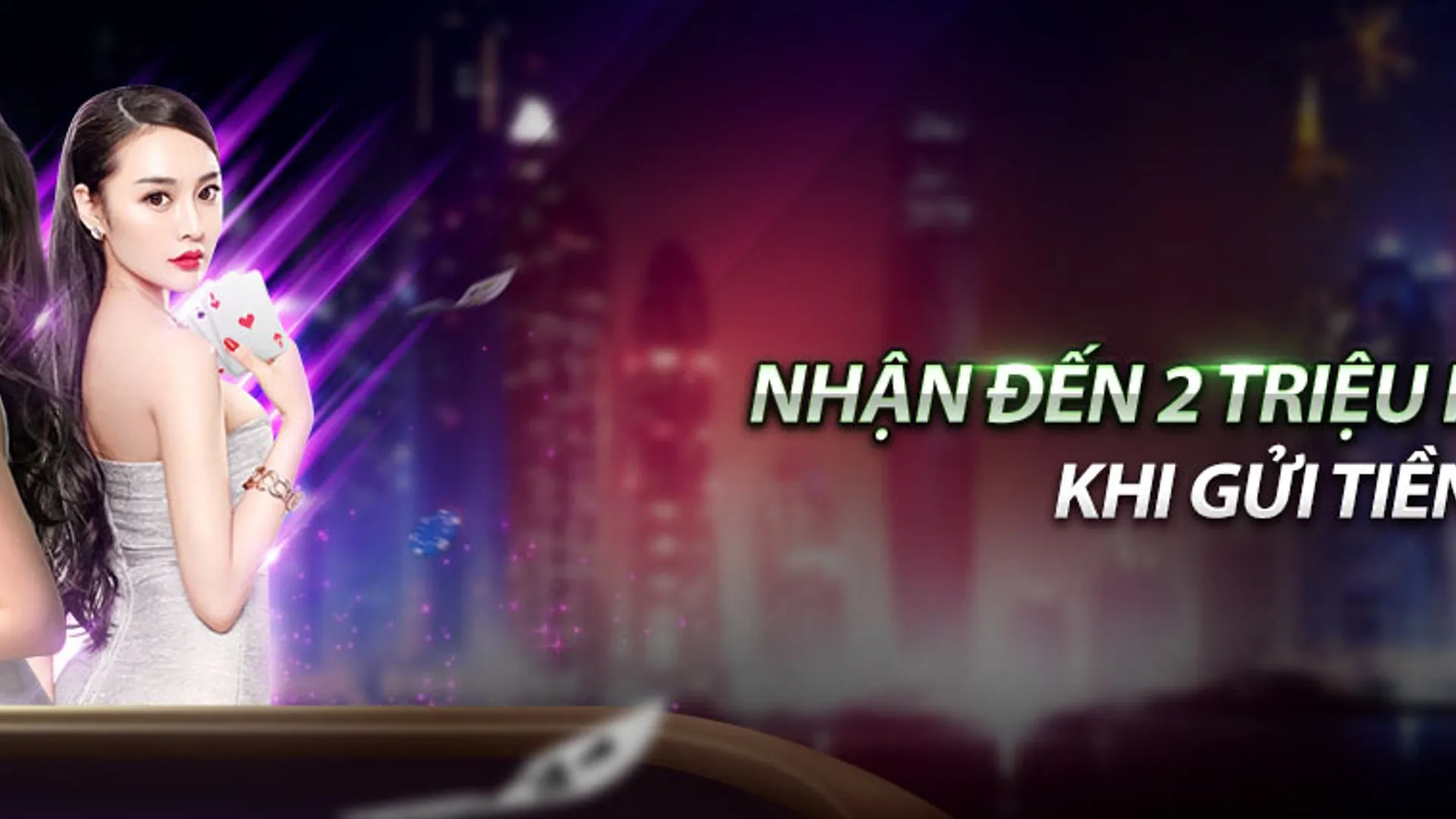 Hình ảnh sòng bạc trực tuyến với các trò chơi bàn như Baccarat, Roulette, Blackjack tại Onebet Casino.